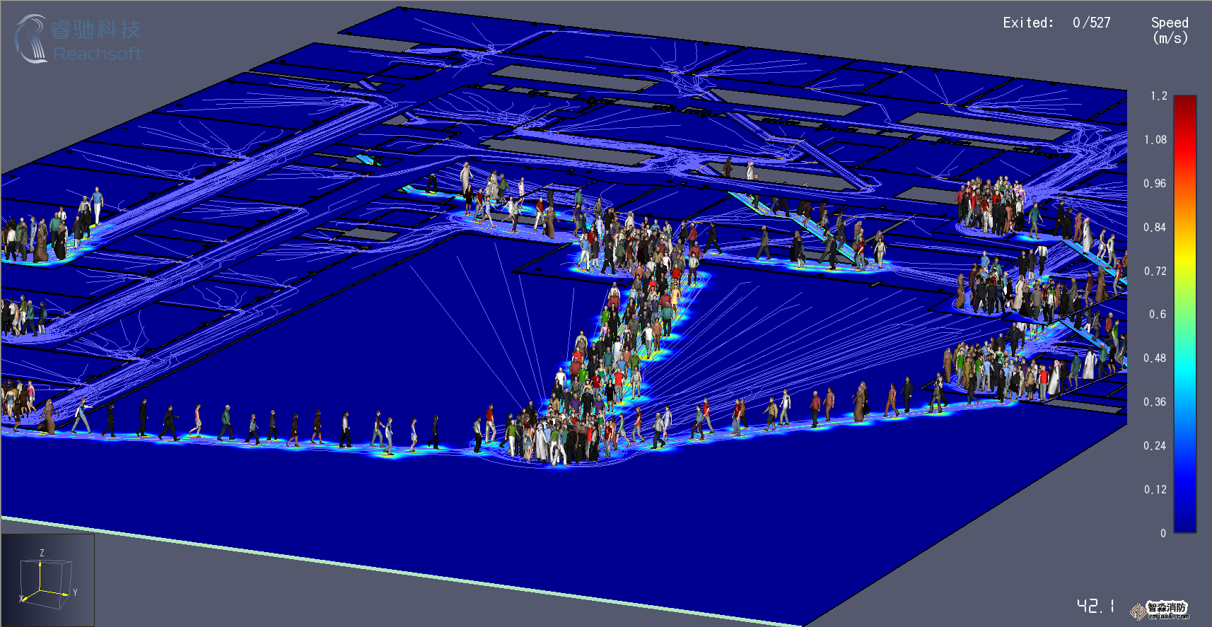 德州消防安全評估德州人員疏散能力模擬分析軟件Pathfinder11